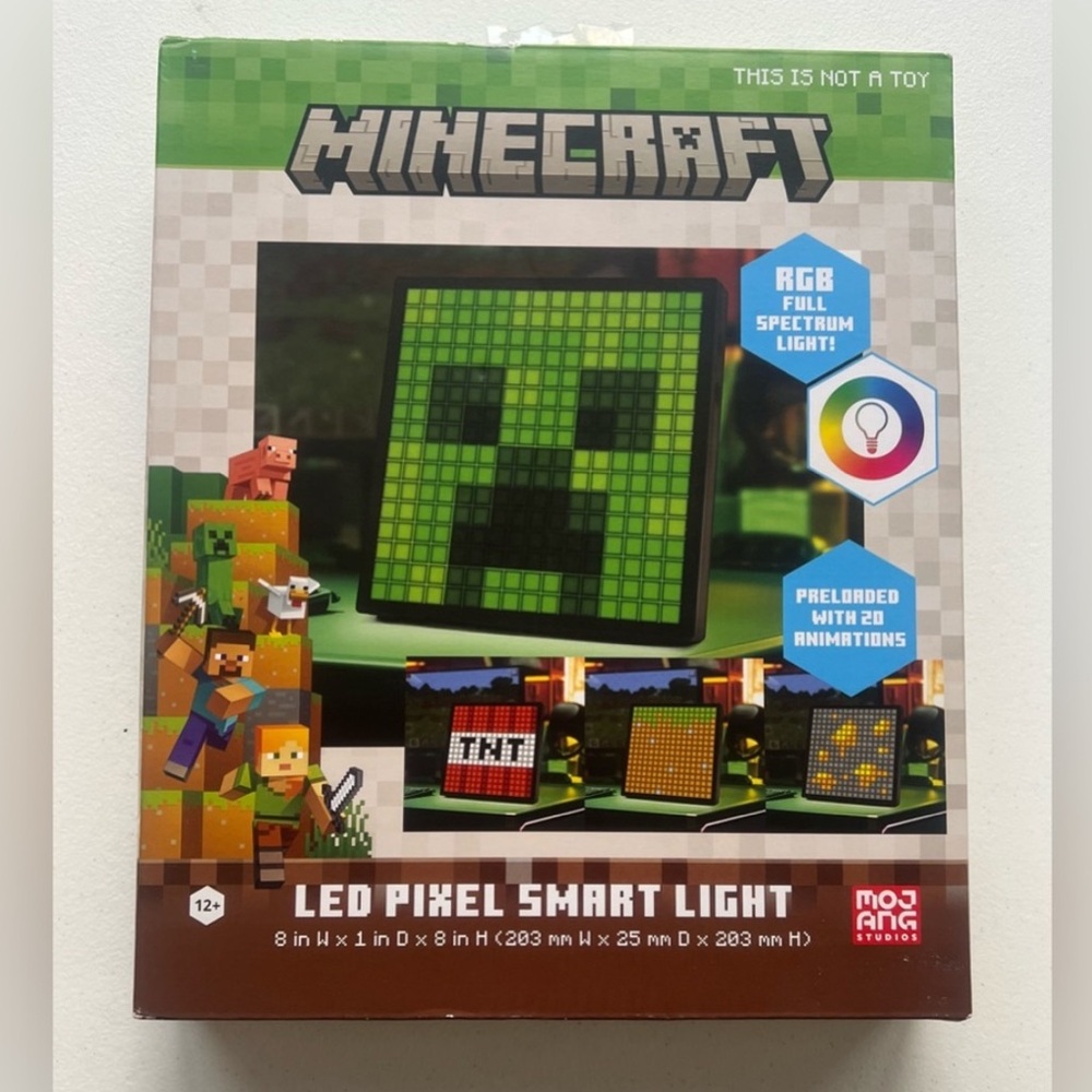 Minecraft Pixel LED Novelty Table Lamp